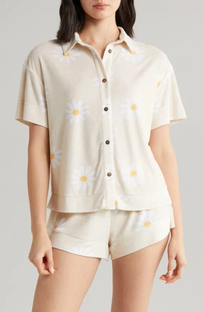 Honeydew Intimates Easy Does It French Terry Short Pyjamas In Serene Daisies