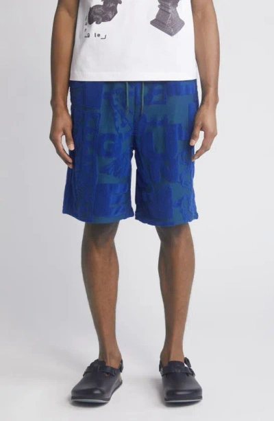 Jungles Terry Shorts In Green/ Blue