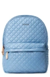 Mz Wallace Metro Quilted Nylon Backpack In Blue