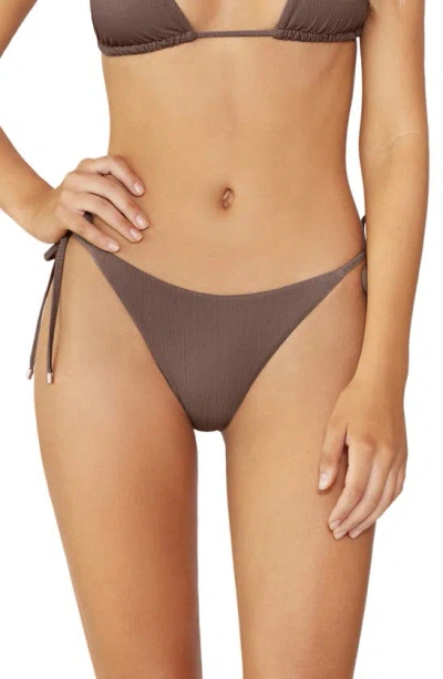 Pq Swim Metallic Side Tie Bikini Bottoms In Lucaya