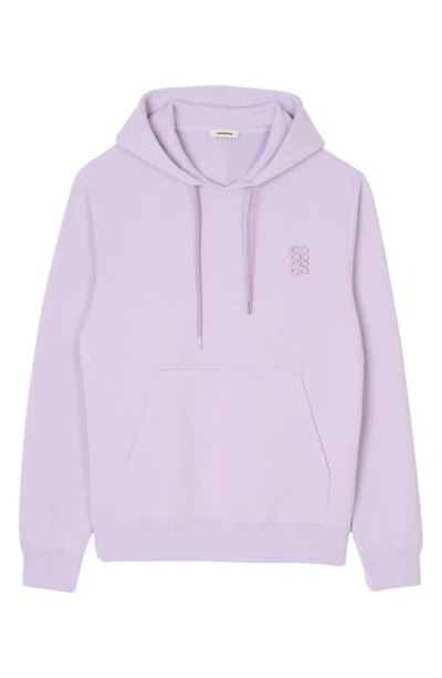 Sandro Logo Hoodie Sweatshirt In Lavender