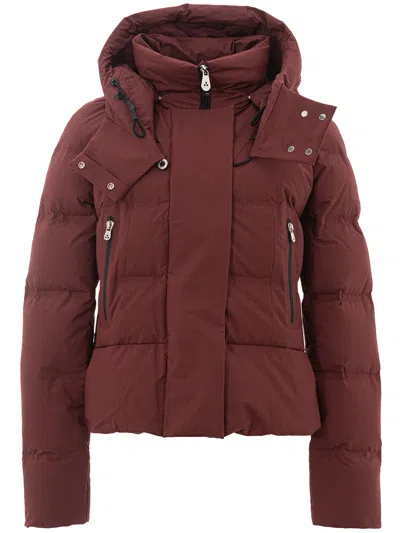 Peuterey Burgundy Quilted Jacket In Bordeaux
