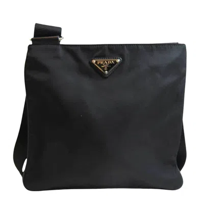 Prada Besace Synthetic Shoulder Bag () In Black