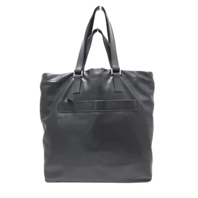 Prada Black Leather Tote Bag ()