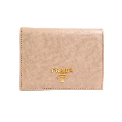 Prada Pink Leather Wallet  ()