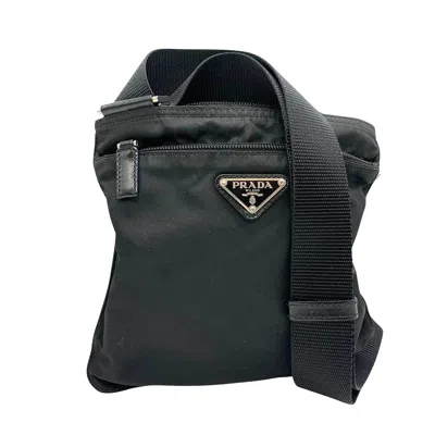 Prada Tessuto Black Synthetic Shoulder Bag ()