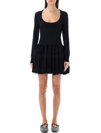 Alaïa Crinoline Mini Dress In Black