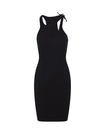 Andreädamo Black Short Sheath Dress With Cut-out