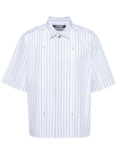 Jacquemus Shirts In Blue Stripe