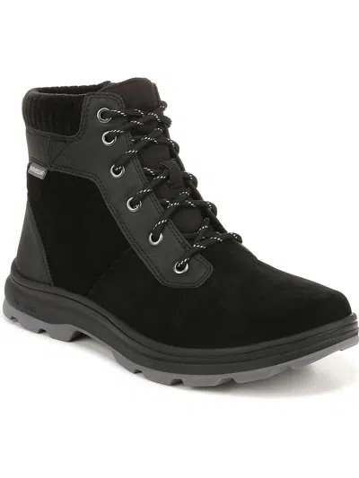 Ryka Womens Water Resistant Round Toe Combat & Lace-up Boots In Black