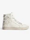 Zadig & Voltaire Flash Zv1747 Raw-edge Canvas High-top Trainers