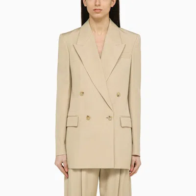 Stella Mccartney Double-breasted Jacket In Beige