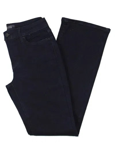 Nydj Petites Barbara Womens Denim Mid-rise Bootcut Jeans In Blue