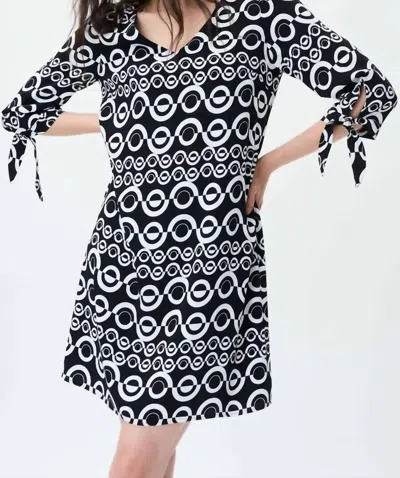 Joseph Ribkoff Abstract Dress In Black/white In Multi