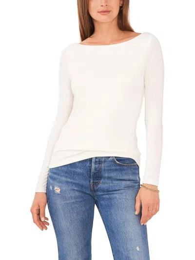 1.state Womens Cowl Neck Strap Blouse In White