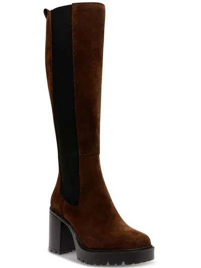Steve Madden Women's Deegan Lug-sole Knee-high Block-heel Boots In Multi