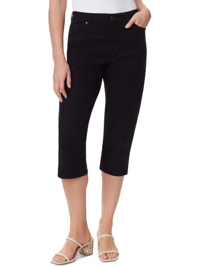 Gloria Vanderbilt Women's Amanda High-rise Straight-leg Capri Jeans In Black