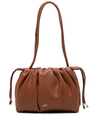 Apc A.p.c. Sac Ninon Shoulder Mini Bags In Brown