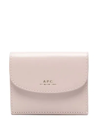 A.p.c. Genève Trifold Wallet In Grey