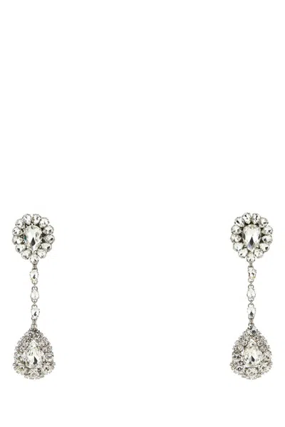 Alessandra Rich Pendant Earrings In Crysilver