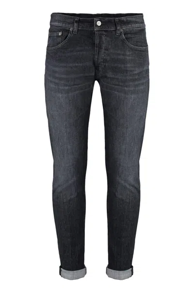 Dondup Slim Stretch Cotton Jeans In Grey