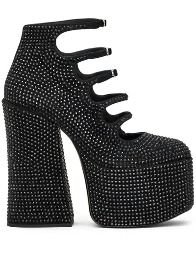 Marc Jacobs The Kiki Rhinestone Ankle Boot In Black