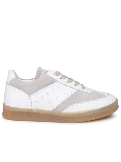 Mm6 Maison Margiela Woman Sneakers White Size 10 Soft Leather