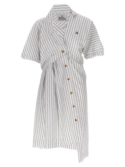 Vivienne Westwood Natalia Dress In White/black