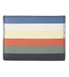THOM BROWNE Striped leather card holder