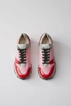 ACNE STUDIOS Vintage inspired sneakers pale pink/red