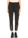 Y-3 BOLD STRIPE BLACK COTTON PANTS,CF1532