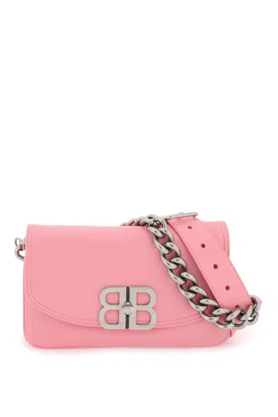 Balenciaga Bb Soft Small Shoulder Bag In Pink
