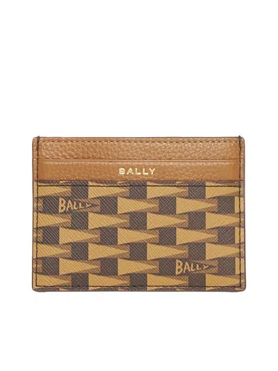 Bally Mens Multideserto Oro Pennant Monogram-print Faux-leather Cardholder In Multideserto+oro