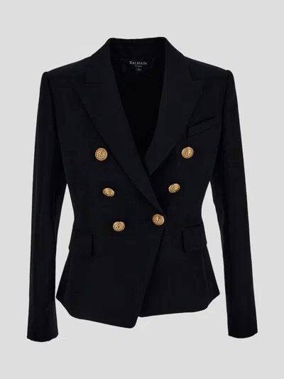 Balmain Jackets In Black