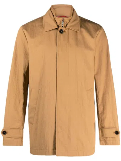 Fay Morning Single-breasted Coat In Nude