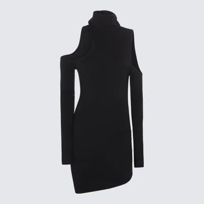 Gauge81 Black Piana Merino Wool Mini Dress
