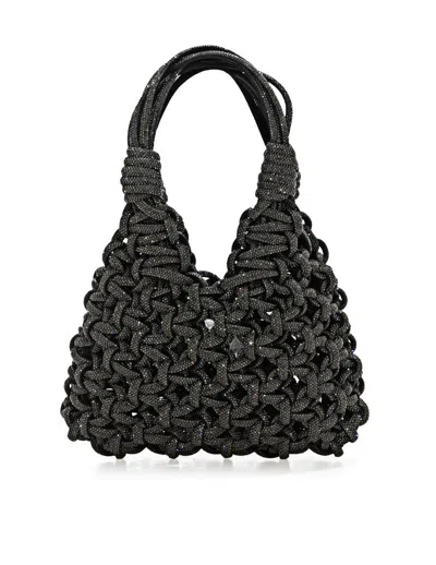 Hibourama Woven Handbag In Black