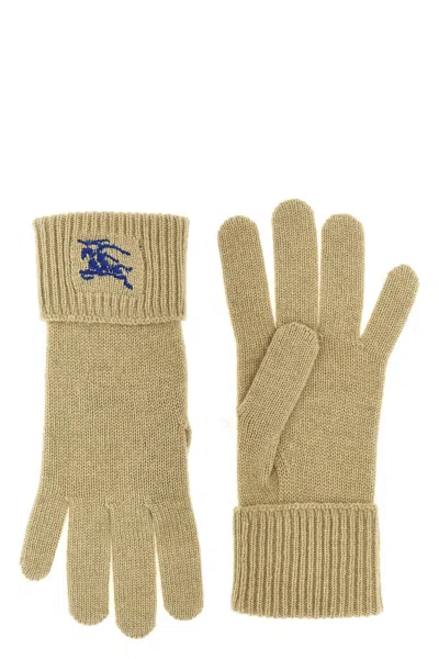 Burberry Equestrian Knight Design Gloves In Green