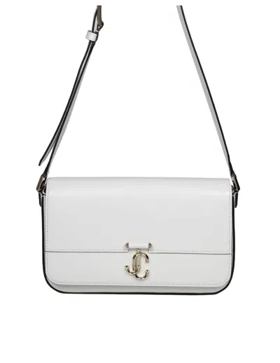 Jimmy Choo Avenue Crossbody Bag In Smooth Leather In Cream