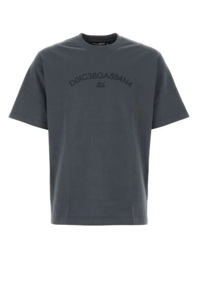 Dolce & Gabbana Man T-shirt M/corta Giro In Grey