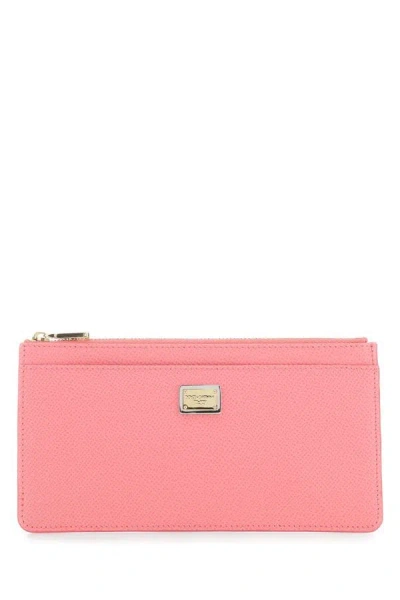 Dolce & Gabbana Woman Pink Leather Card Holder