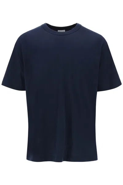 Dries Van Noten Navy Oversized T-shirt In Blue