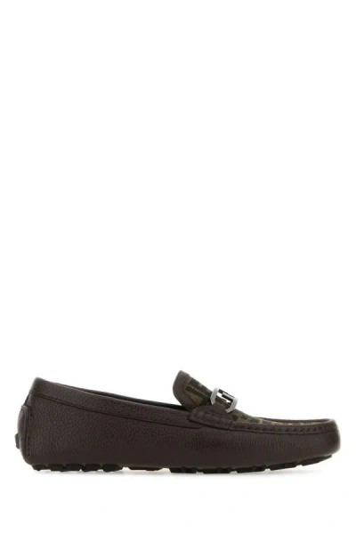 Fendi Loafers In Tabacco Nero+moro