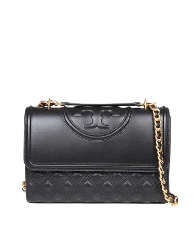 Tory Burch Leather Shoulder Strap In Black