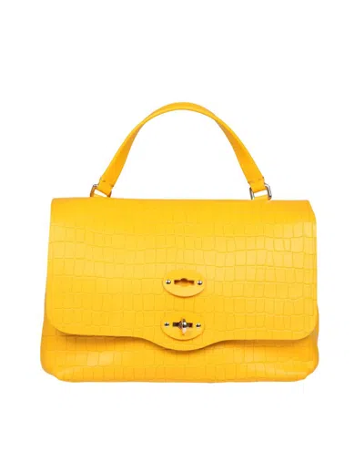 Zanellato Postina S Cayman In Yellow Coconut Print Leather