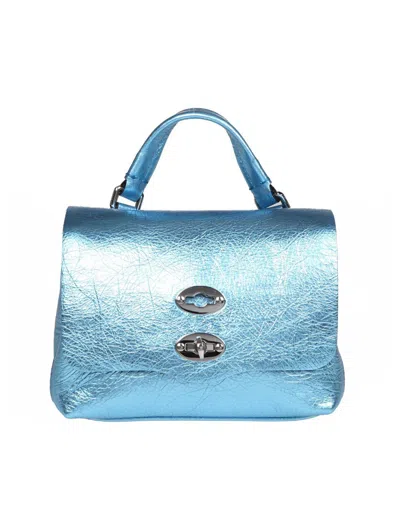 Zanellato Postina Cortina Baby In Blue Leather