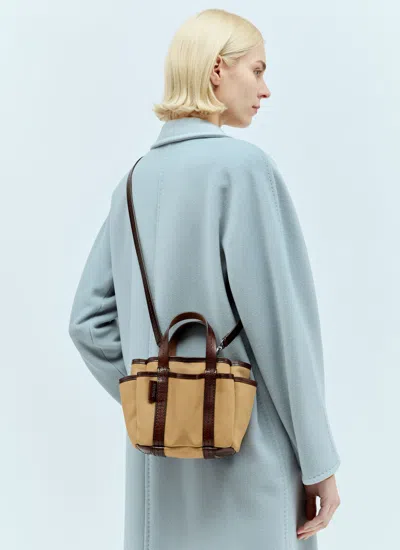 Max Mara Women Gardiniera Mini Tote Bag In Brown