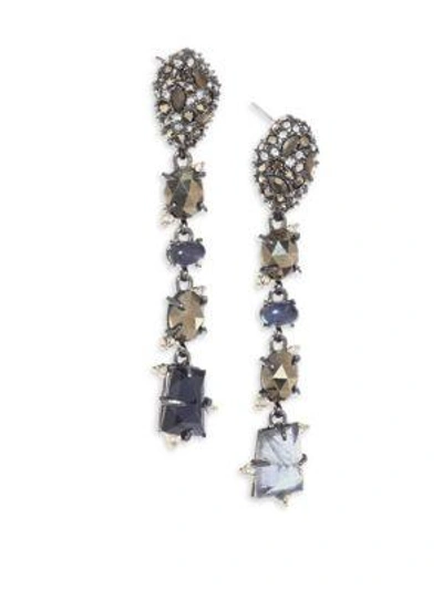 Alexis Bittar Elements Semi-precious Multi-stone Linear Earrings