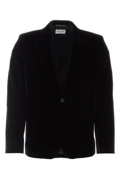 Saint Laurent Man Black Velvet Blazer