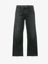 SIMON MILLER SIMON MILLER BLACK DISTRESSED MID RISE CROPPED JEANS,W0051049TILSON12266272